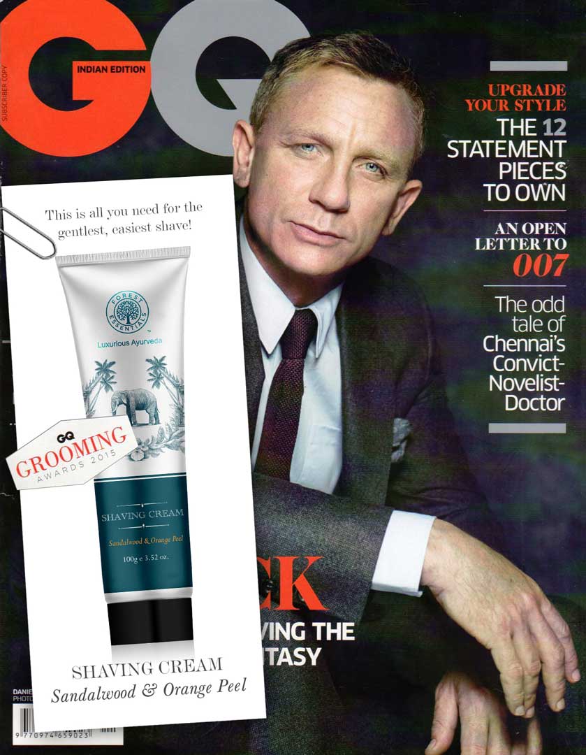 SHAVING CREAM SANDALWOOD & ORANGE PEEL FEATURED IN GQ Forest Essentials