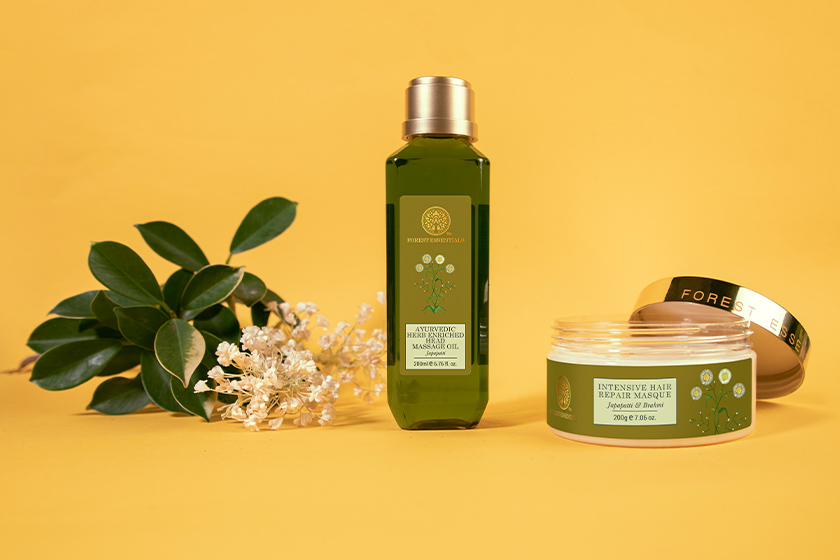 Forest Essentials Japapatti Head Massage Oil and Intensive Hair Repair Masque Japapatti & Brahmi