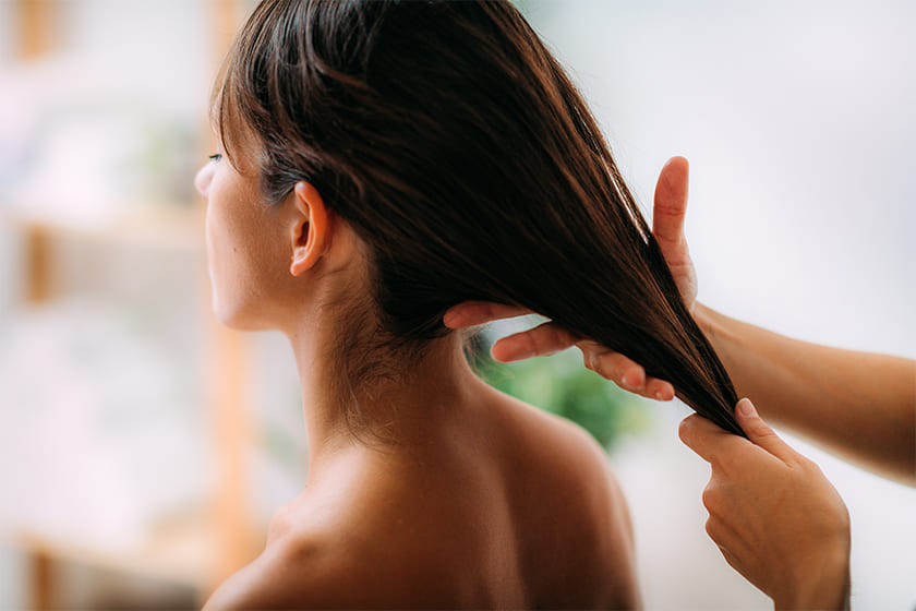 4 - Hair Massage with Almond oil